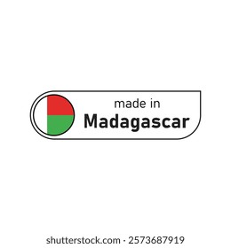 Made in Madagascar label badge vector illustration design, made in Madagascar logo design.