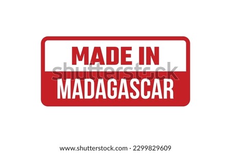 Made In Madagascar Rubber Stamp