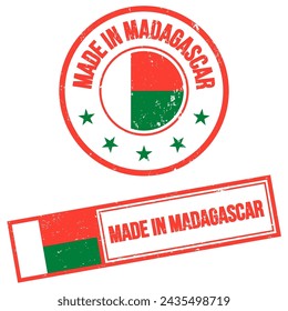 Made in Madagascar Stamp Sign Grunge Style