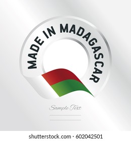 Made in Madagascar transparent logo icon silver background