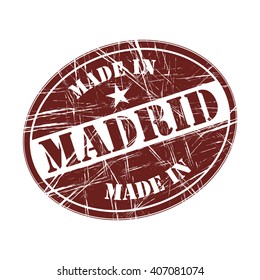 Made in Madrid rubber stamp