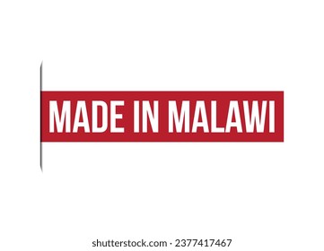 Made in Malawi red banner design vector illustration