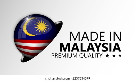 Made in Malaysia graphic and label. Element of impact for the use you want to make of it.