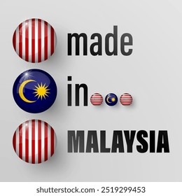 Made in Malaysia graphic and label. Element of impact for the use you want to make of it.
