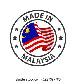 Made in Malaysia icon. Stamp sticker. Vector illustration