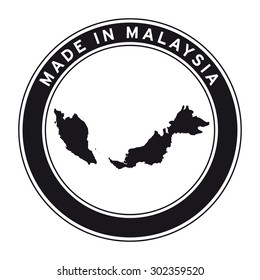 Made in Malaysia vector logo sticker button