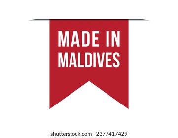 Made in Maldives red banner design vector illustration