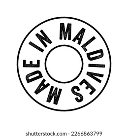Marca de emblema de texto en Maldivas, fondo de concepto