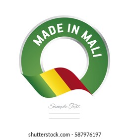 Made in Mali flag green color label logo icon