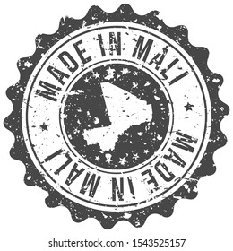 Made In Mali. Map Travel Stamp. Icon Country Design. National Export Seal.