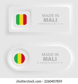 Fabricado en Mali, gráfico y etiqueta neumórfico. Elemento de impacto para el uso que desea hacer de él.