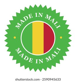 Made In Mali
Product Badge Round Sticker Label Icon Roundel