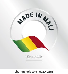 Made in Mali transparent logo icon silver background