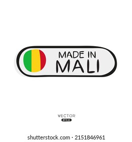Hecho en Mali, ilustración vectorial.