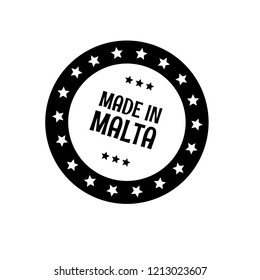 made in Malta emblem, label, badge,sticker. vintage stamp.package label. vector illustration. Designed for malta products.