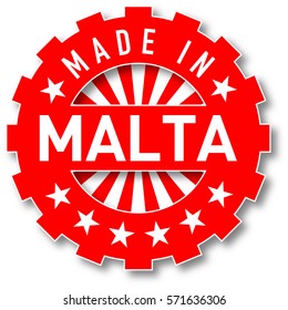 Made in Malta flag color stamp. Vector illustration