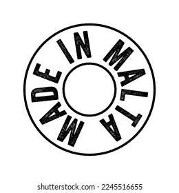 Made in Malta text emblem stamp, concept background