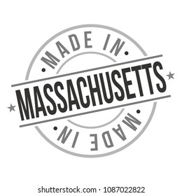 Made in Massachusetts Quality Original Stamp Design Vector Art. Seal National Product badge.