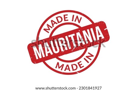 Made In Mauritania Rubber Stamp