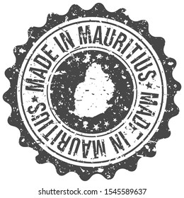 Made In Mauritius. Map Travel Stamp. Icon Country Design. National Export Seal.