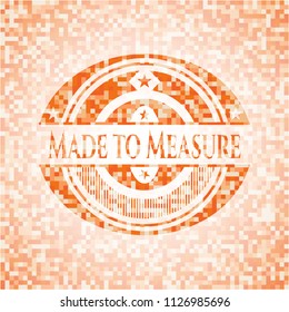 Made to Measure abstract orange mosaic emblem