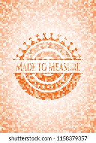 Made to Measure abstract orange mosaic emblem