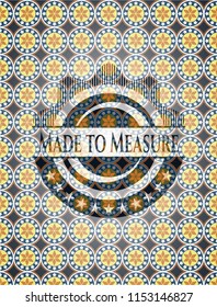 Made to Measure arabesque emblem. arabic decoration.