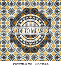 Made to Measure arabesque style badge. arabic decoration.