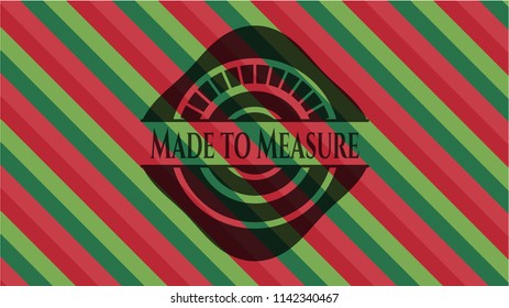 Made to Measure christmas badge background.