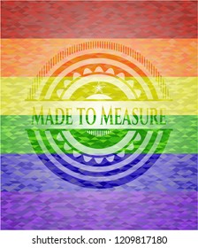 Made to Measure lgbt colors emblem 