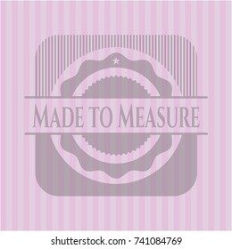 Made to Measure pink emblem