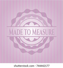 Made to Measure pink emblem. Vintage.
