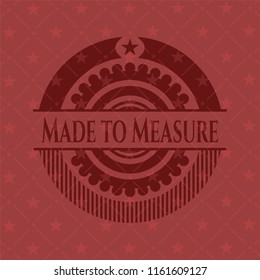 Made to Measure red emblem. Vintage.