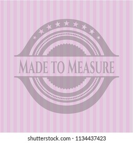 Made to Measure retro style pink emblem