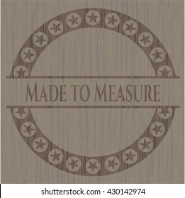 Made to Measure retro wooden emblem