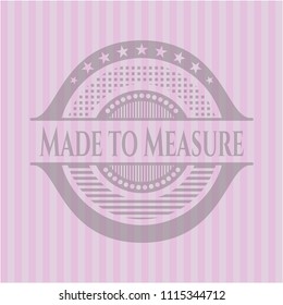 Made to MeasureMade to Measure retro style pink emblem pink emblem. Retro