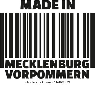 Made in Mecklenburg-Western Pomerania barcode german