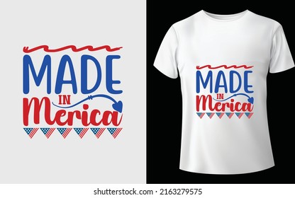 Made In 'Merica t shirt design, vector file