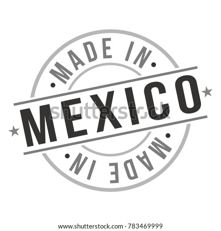 Made in Mexico Quality Original Stamp Design Vector Art Tourism Souvenir Round Seal Badge.