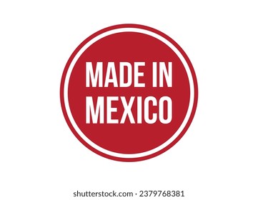Made in Mexico ilustración de pancartas vectoriales rojas aisladas en fondo blanco