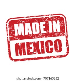 made in mexico rubber stamp grunge