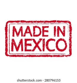Made in MEXICO stamp text Illustration