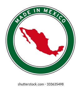 Made in Mexico vector logo sticker button