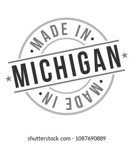 Made in Michigan Quality Original Stamp Design Vector Art. Vector Seal Badge.
