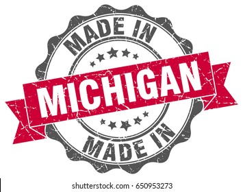 made in Michigan round seal