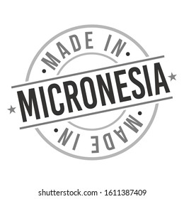 Made in Micronesia Quality Original Stamp. Design Vector Art Tourism Souvenir Round.