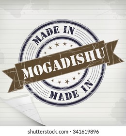 Made in Mogadishu vector rubber stamp on grunge paper
