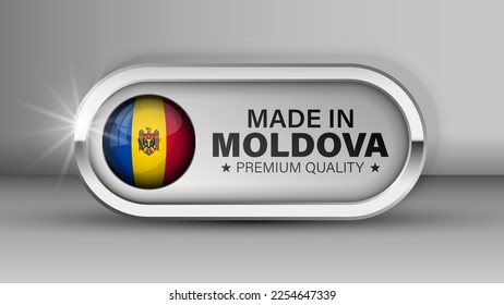 Made in Moldova graphic and label. Element of impact for the use you want to make of it.