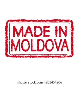 Made in MOLDOVA stamp text Illustration