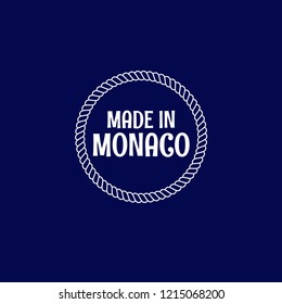 made in monaco emblem, label, badge. vintage stamp.package label. vector illustration